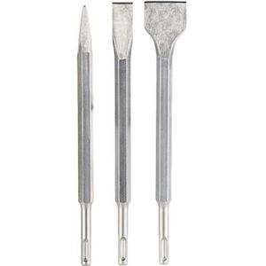 4 BURIN SDS PLAT,POINTU,CARRELAGE,GOUGE PERFORATEUR BURINEUR 