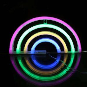 Lampe Néon Arc-en-ciel Multicolore 38 cm