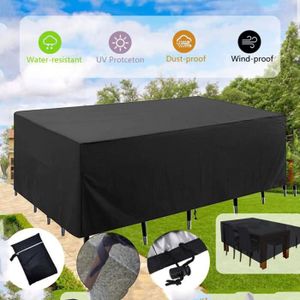 LEKEFETO Housse De Table De Jardin Imperméable 160x90x10 Cm - Protection Résistante Intempéries