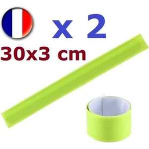 BIKE ORIGINAL 2 Brassards r/éfl/échissants avec /élastique 3,5 x 28 cm