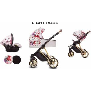 POUSSETTE  Poussette trio musse light dark rose châssis gold