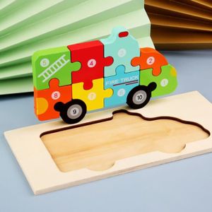 PUZZLE Camion de pompier - Puzzle en bois Montessori pour