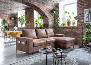 Jules Canape D Angle Reversible Convertible 4 Places Coffre De Rangement Tissu Marron Vieilli Vintage L 220 X P 166cm Achat Vente Canape Sofa Divan Cdiscount