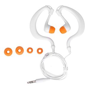 CASQUE - ÉCOUTEURS ZER-7032724185964-Bone Conduction Headphones, 3.5mm Plug Waterproof Swimming Headphones Excellent Sound Quality  telephonie Blanc et
