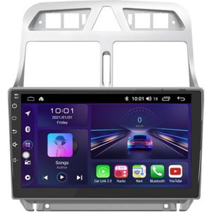 AUTORADIO JUNSUN Autoradio Android 12 2Go+64Go pour Peugeot 307 307CC 307SW (2002-2013) avec 9'' Écran Tactile Android Auto Carplay GPS WiFi