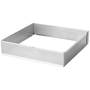 Cercle Carré Perforé Lacor - Acier Inoxydable 20x20cm - Pour Pâtisserie Cuisson Homogène