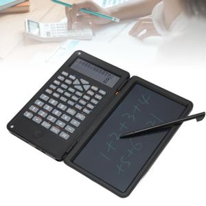 CALCULATRICE Calculatrice avec bloc-notes Calculatrice scientifique portable avec bloc-notes, écran LCD à 10 materiel Bleu ciel 30/40lb Noir