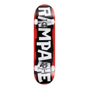 SKATEBOARD - LONGBOARD Skateboard - RAMPAGE - Logo rouge en 8 pouces - Glisse urbaine - Loisir - Adulte