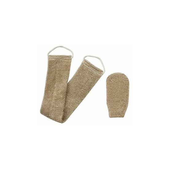 Lot De 3 Gants De Crin Exfoliant - Face Sisal, Face éponge - 100% Naturel - Neuf