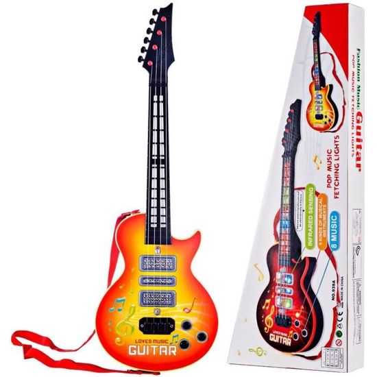 Haute qualité Hot 6 Cordes Musique Guitare électrique Enfants Instruments  de musique Jouets éducatifs pour enfants Noël Nouvel An Cadeaux Ns2