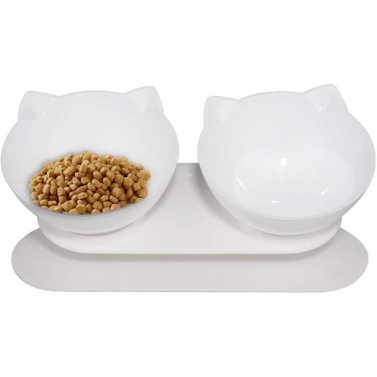 Kentop Gamelle Chat Surélevée Gamelles Chat Inclinée Anti Vomissement