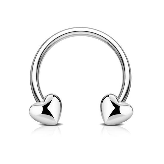 OUFER 16G Helix piercing met binnendraad tragus roestvrij staal 316L dangle piercing oor kraakbeen conch 8 mm CZ helder voor dames