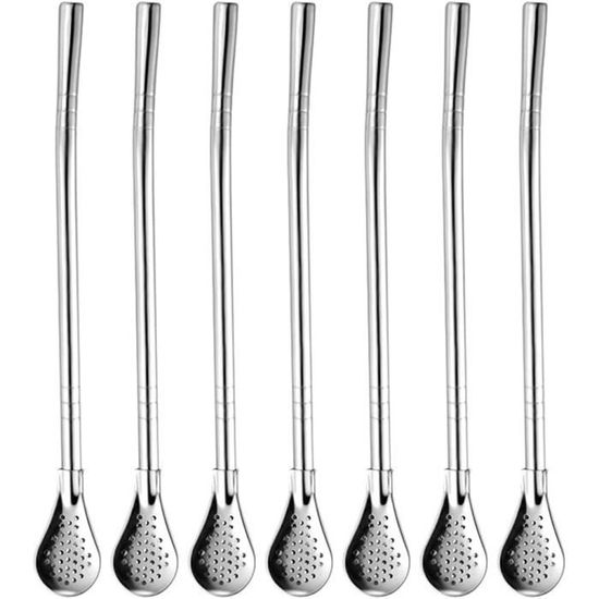 Halm Lot De 6 Pailles En Verre Réutilisables De 10 Cm Brosse De