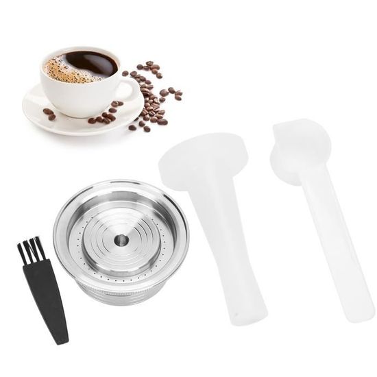 Capsule à Café Réutilisable Pour Nespresso Reutilisable Inox Capsule Rechargeable Crema Espress Acier Inoxydable Rechargeable Pour Expresso | ✓ Meilleur Prix Au Maroc | Maroc ! Toutes Les Promos