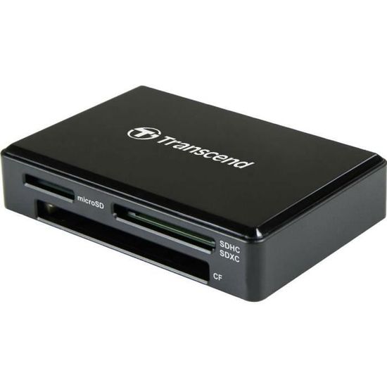 Lecteur de carte mémoire externe TRANSCEND RDC8 - USB-C™ USB 3.1 - Noir