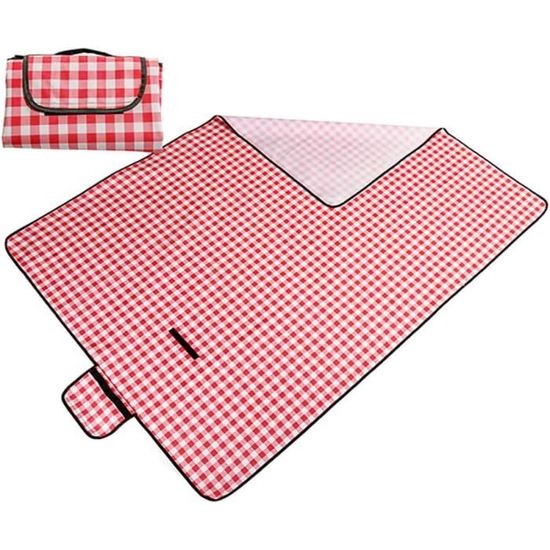 Couverture De Pique-nique VonShef - Vert à Chevrons - Grande Taille - Imperméable