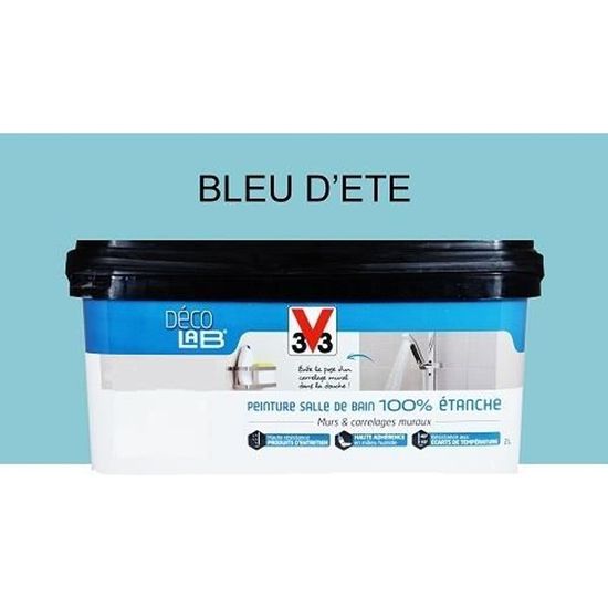 Peinture V33 Deco Lab Salle De Bain 100 Etanche 2l Bleu D Ete