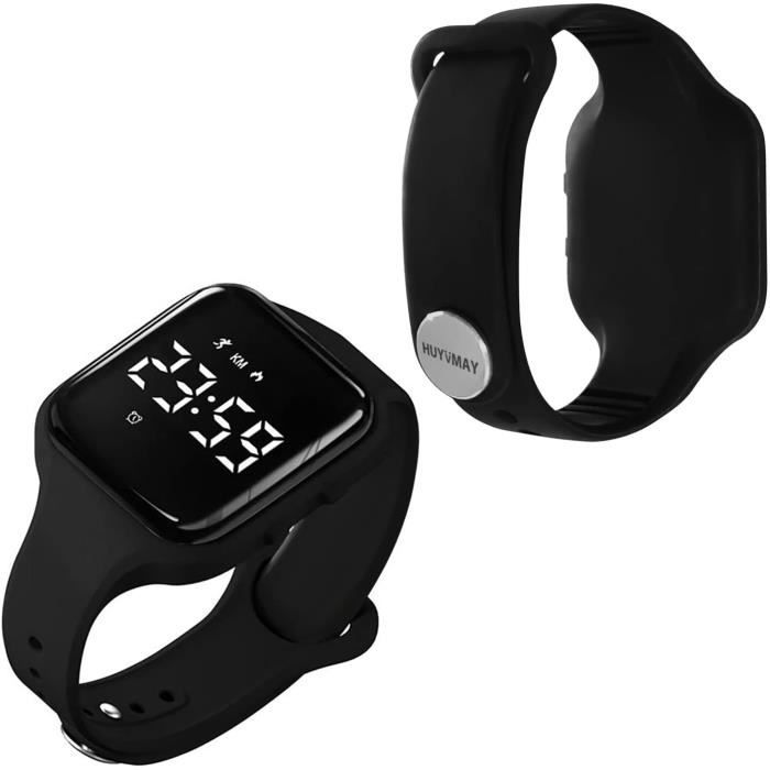 Non Connectée Podomètre Montres sans App, Montre Rechargeable à Durée de Vie de la Batterie de