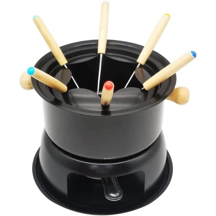 Mini Acier Inoxydable Fondue Pot Set Fromage Fondue Chocolat 6