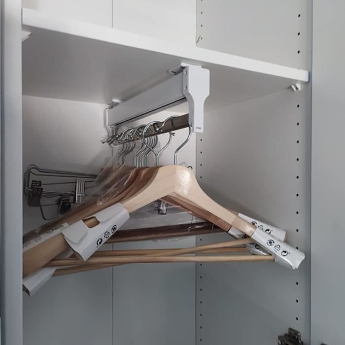Support tringle penderie Tringle à vêtements coulissante pour placard