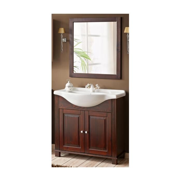 Retro - Ensemble meuble vasque + miroir - 65 cm - Retro