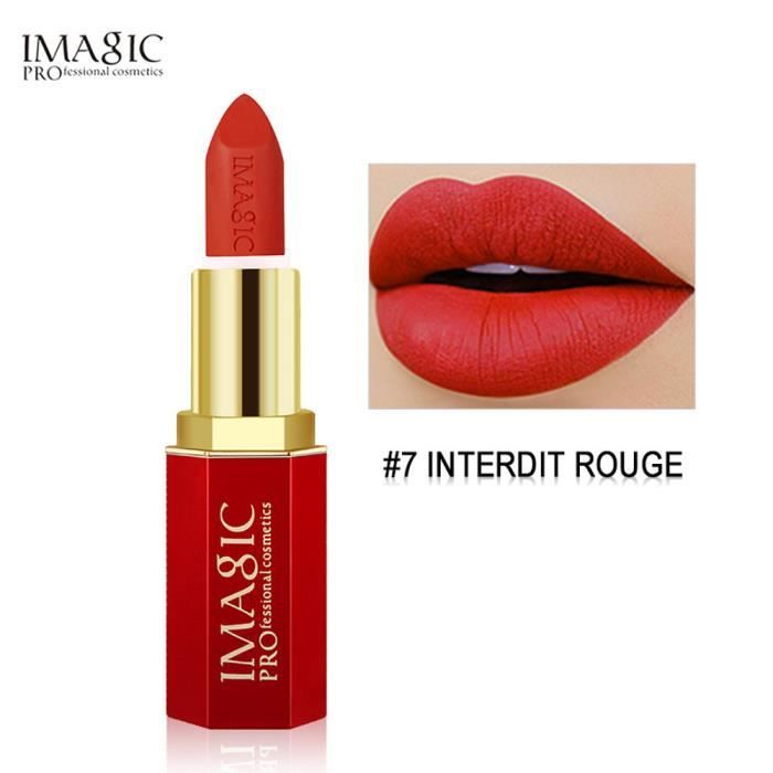 ROUGEALEVRES Maquillage cosmétique de beauté de rouge à lèvres en métal de velours de rouge à lèvres liquide noir QXH81210085G