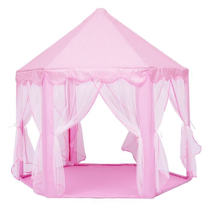 MIXMEST@ Tente pliable portative de Jeu pour Enfants Princesse Pop Up Chateau Filles Jouet Tente (Rose)