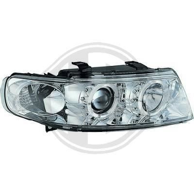 7431480 , Paire de Feux Phares Angel Eyes chrome pour SEAT Toledo - Leon 1M - 1L de 1999 a 2004