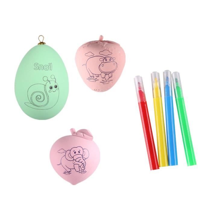 7 pièces en 1 ensemble oeuf de bricolage de pâques coloré créatif accessoires peint jouets pour CAKE MOLD - PASTRY MOLD