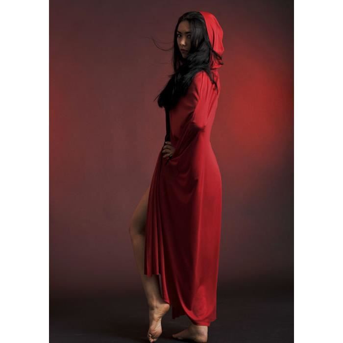 Halloween gothique Long rouge Cape