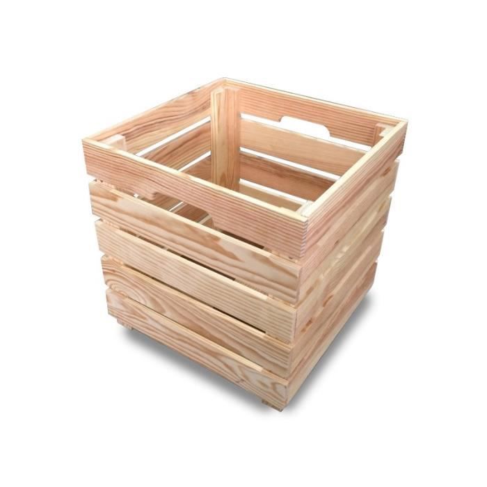 CAISSE DE RANGEMENT EN KIT 35*35*35 PIN MASSIF