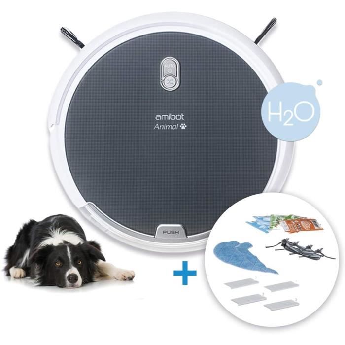 AMIBOT Animal Comfort H2O - Robots Aspirateurs et laveurs spécial Poils d'animaux