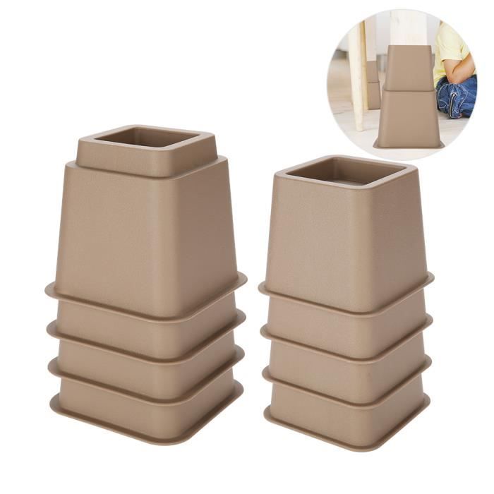 4 pcs Rehausseur Meuble Rehausseur Pieds de lit Ajouter Hauteurs Meuble - Elevateur - Réhausseur HB008 -JID