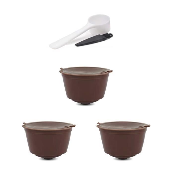 Petit déjeuner - Café,Nestlé capsules de filtre à café réutilisables, Dolce Gusto, compatibles avec les outils - Type 3PC brown