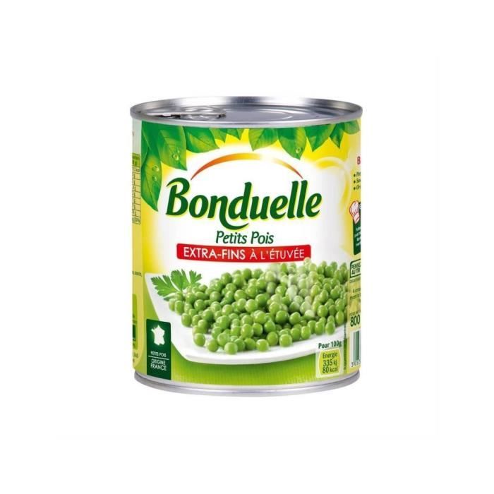 Bonduelle Petits Pois Extra Fins à l’Etuvée 800g (lot de 5)