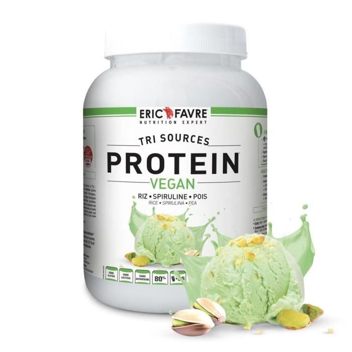 Protéines Vegan, Proteine végétale tri-sources - Eric Favre 2kg Pistache