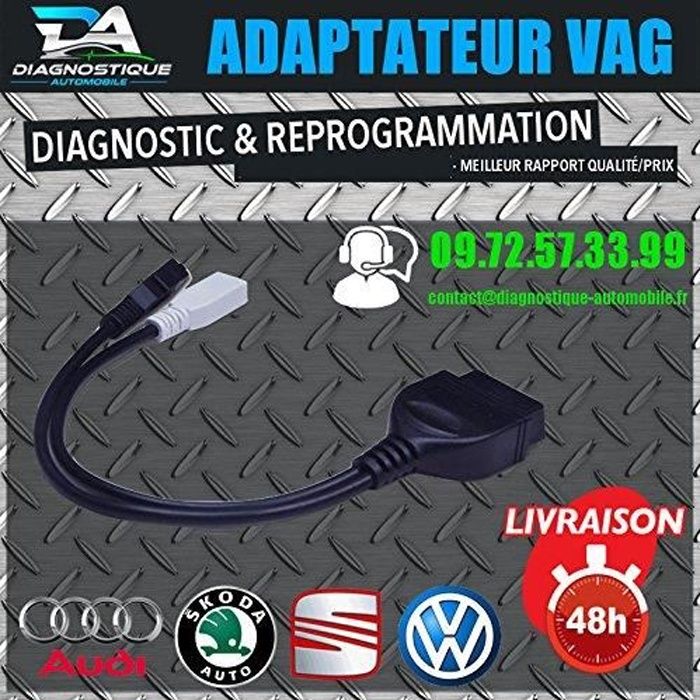Mister Diagnostic® Adaptateur OBD2 vers VAG OBD1 - DIAG Auto ELM327 COM VAG - Valise diagnostic obd