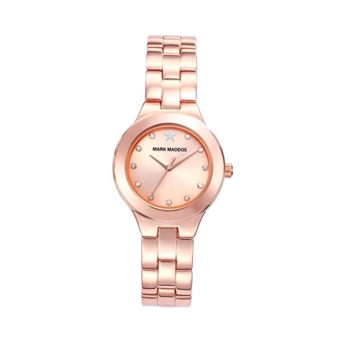 MARK MADDOX WATCHES Mod. PINK GOLD MM7010-97 - CASE: STAINLESS STEEL AND SOLID METAL - 30 mm - STAINLESS STEEL BRACELET - WATER
