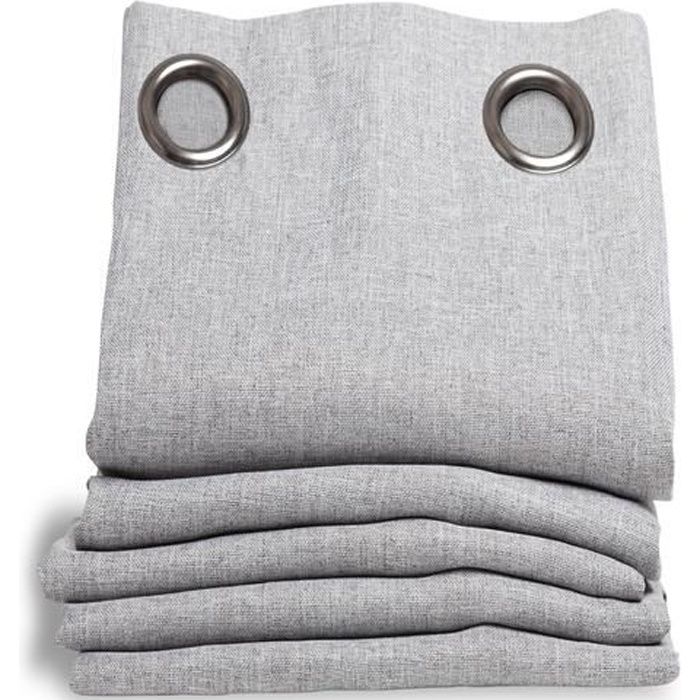 Rideau Isolant Thermique Hiver DUNE Cendre 260 x 145