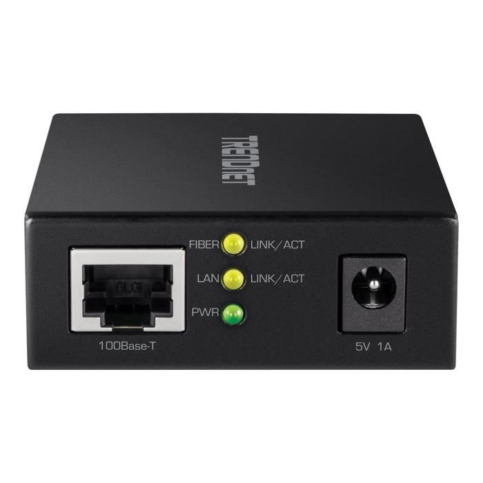 TRENDNET Convertisseur de Média/Transceiver TFC-FSFP - 1 Port - 1 x Réseau (RJ-45) - Paire torsadée