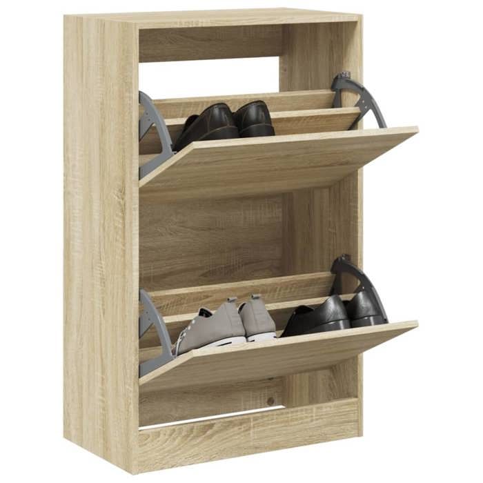 vidaXL Armoire à chaussures chêne sonoma 60x34x965 cm bois ingénierie 839947