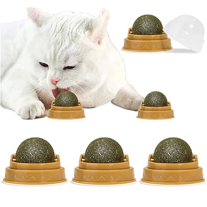 Comparer les prix de Pack de 3 jouets pour chat boule d'herbe à chat, boule d'herbe à chat rotative