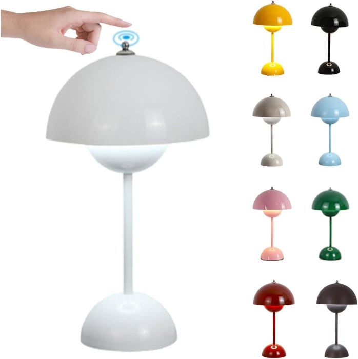 Lampe De Chevet Tactile Rechargeable - Veilleuse RGB Et Blanc Chaud - Dimmable 2200 MAh - Portable Avec Poignée - 1