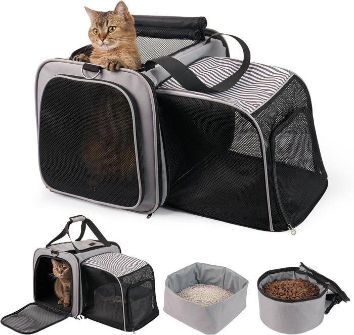 Comparer les prix de Boîte De Transport Pliable Pour Chat Avec Litière Pour Chat, Sac De Transport Pour Chat Avec Litière, Sac De Transport Pour Petit