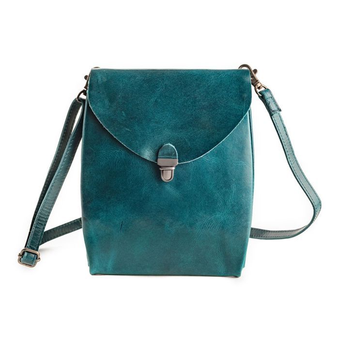 Sac Bandoulière Bag Street - Bleu Pétrole Aspect Usé - Neuf Avec étiquettes - Maroquinerie Femme