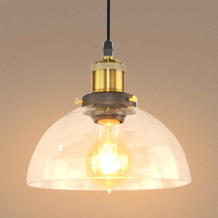 Diday E27 Suspension Luminaire VintageLustre Industrielle Abat-jour en Verre Lampe de Plafond Style Edison pour Salon Chambre