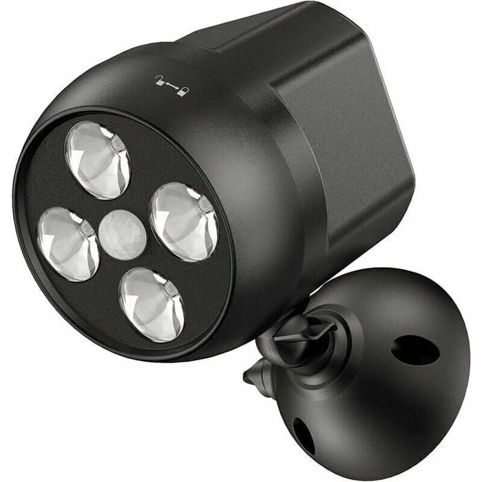 Lampe dextérieur - PZCC - Projecteur LED - Détecteur de mouvement - Étanche - Noir