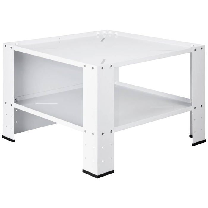 Socle pour machine à laver - BRATECK TECHNOLOGY - Réglable - Compartiment de rangement - Couleur blanche - Brateck Technology