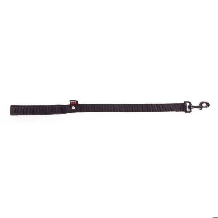 Laisse pour chien classic double nylon Martin Sellier L - noir - Noir - 25/120 cm