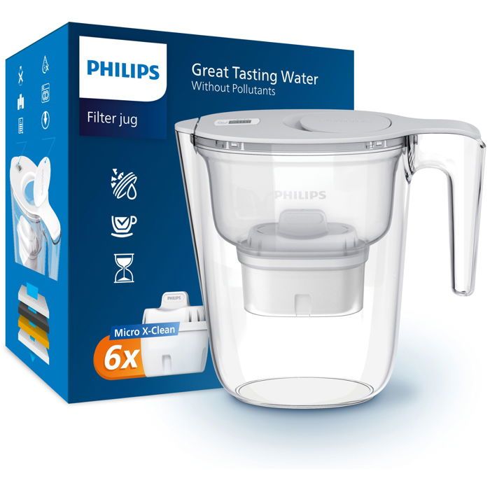 Bouilloire à filtre PHILIPS AWP2933WHT 26 15 deau filtrée 6 filtres Micro X Clean
